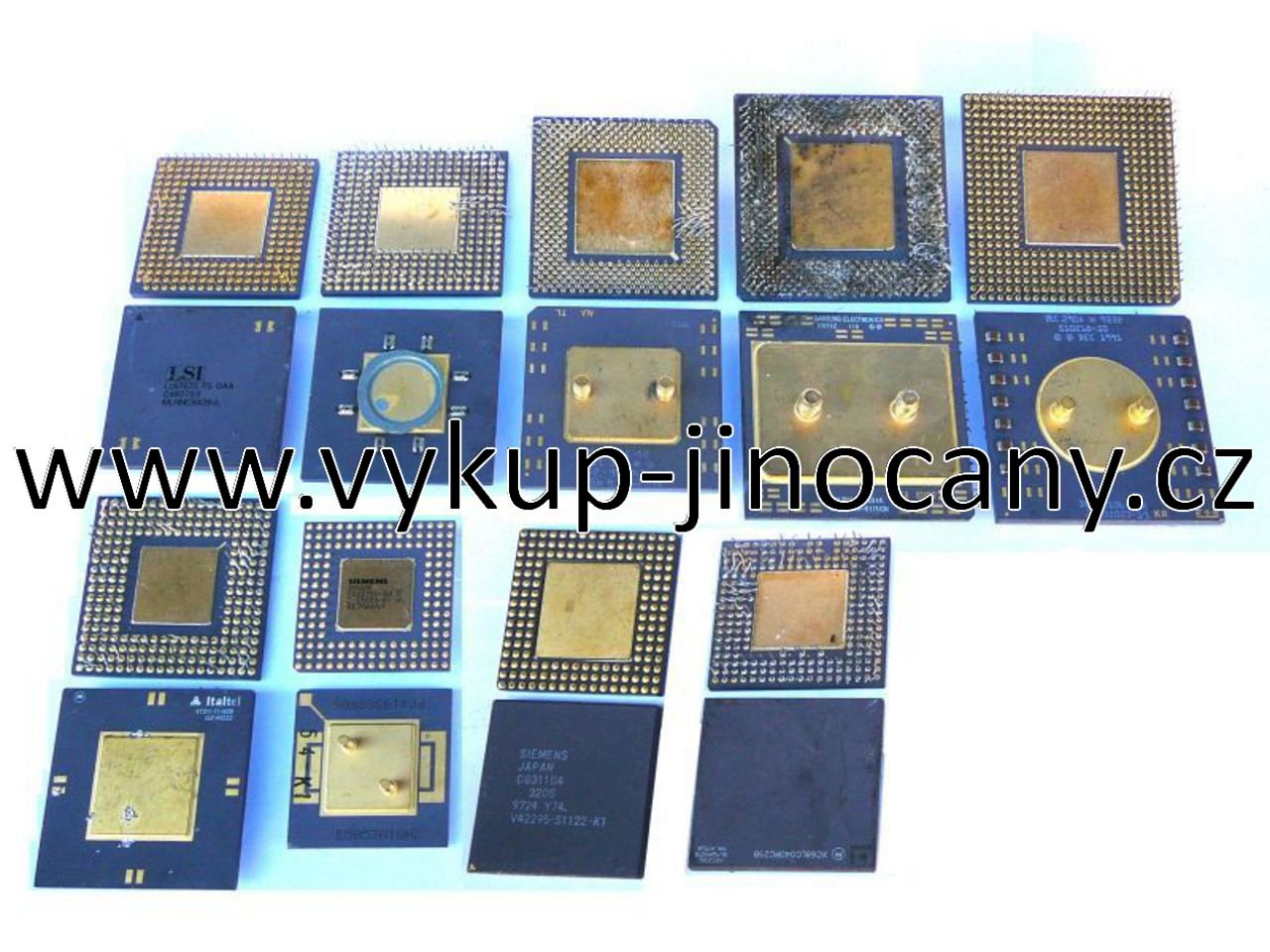 procesory keramické oboustranně i jednostranně zlacené